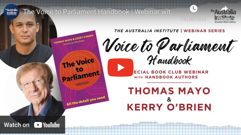 The Voice to Parliament Handbook Australia Institute